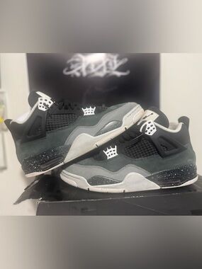 Nike Air Jordan 4 Retro Fear pack Anthracite Black size 10